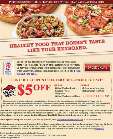 Free Printable Coupons: Pizza Hut Coupons