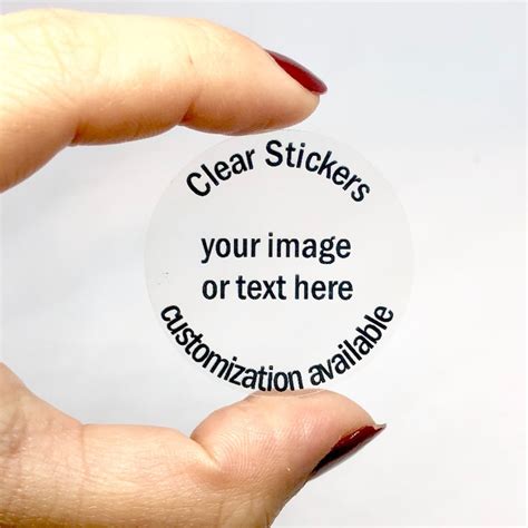 Clear Stickers Transparent Labels Clear Labels Custom - Etsy