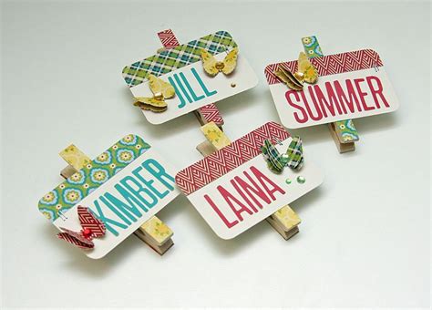 Summer-Clothespin-Name-Tag-Mak | Diy name tags, Name tags, Craft blog