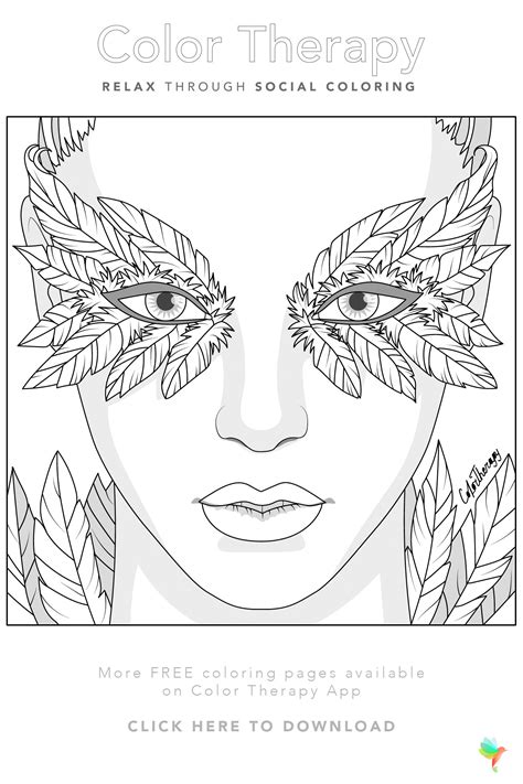 Color Therapy Gift of the Day Free Coloring Template | Butterfly coloring page, Color therapy ...