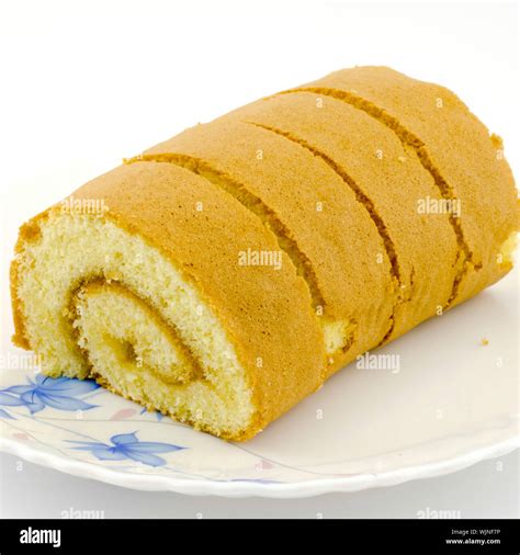 jam roll isolated on white background Stock Photo - Alamy