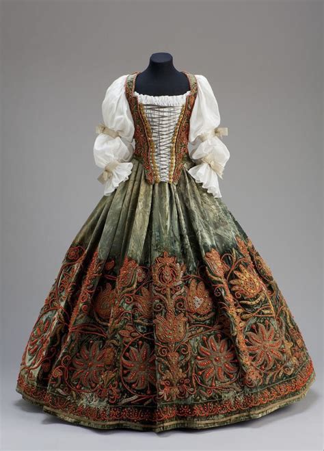 Dress: ca. mid 17th | 17th century fashion, Historical fashion, Historical dresses