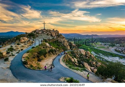 Cross Trails Sunset Mount Rubidoux Park Stock Photo (Edit Now) 261013649