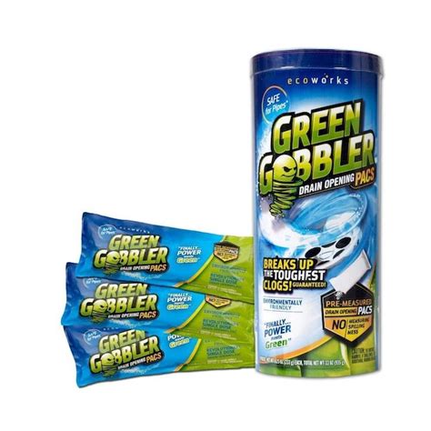 Green Gobbler Drain Opening Pacs - Eco-Friendly Powder Drain Cleaner for All States - Safe for ...