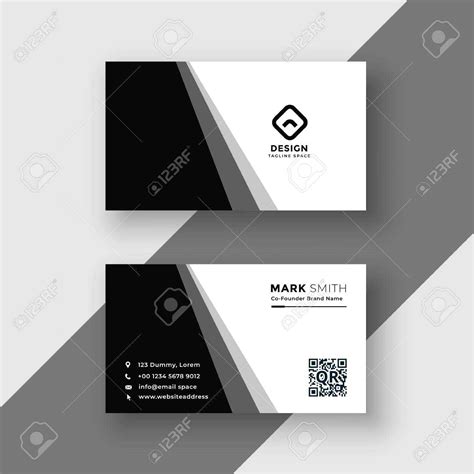 Black And White Business Cards Templates Free