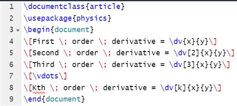 How to Write and Use a Derivative Symbol in LaTeX