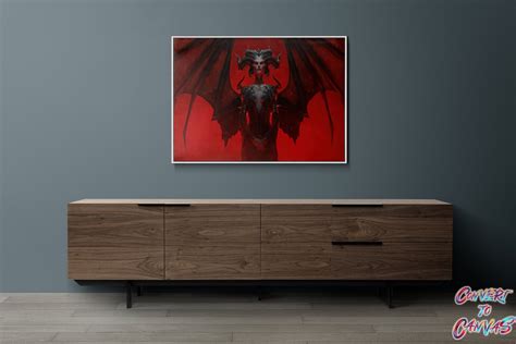 Lilith, Diablo 4 Art, Diablo IV Lilith Canvas, Diablo 4 Game Wall Art ...