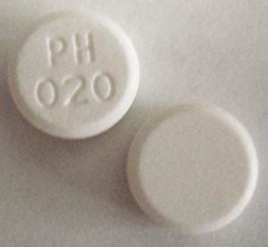 PH 020 Pill Images (White / Round)