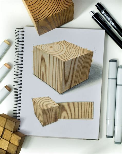 Wood sketch | Markers drawing architecture, Texture drawing, Interior ...