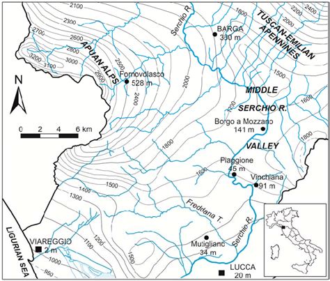 Isohyet map of the MSRV for the 1951-1981 interval (after Baldacci et... | Download Scientific ...