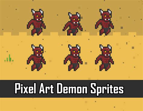 2D Pixel Art Demon Sprites by Elthen's Pixel Art Shop