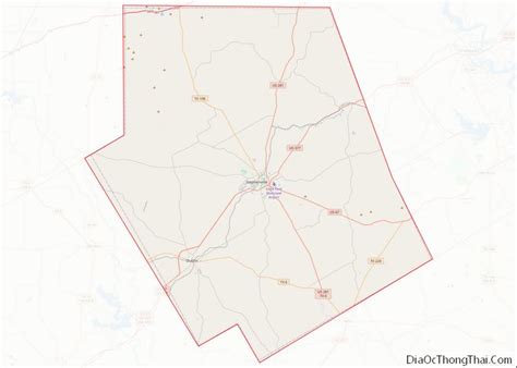 Map of Erath County, Texas - Thong Thai Real