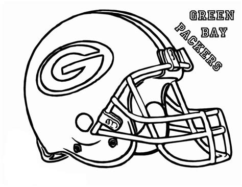 Green Bay Packers Football Helmet coloring page - Download, Print or ...