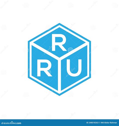 RRU Letter Logo Design on Black Background. RRU Creative Initials ...