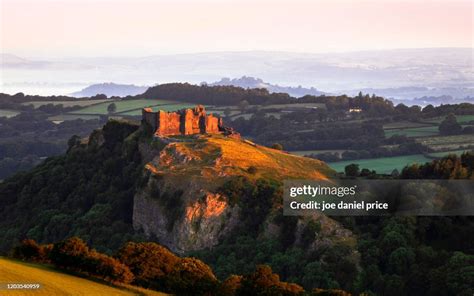 Carreg Cennen Castle Trapp Brecon Beacons Carmarthenshire Wales High ...