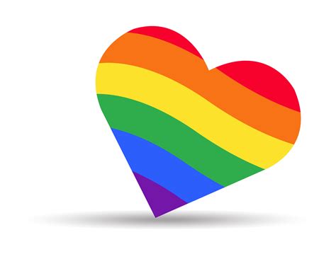 rainbow flag LGBT symbol on heart 533158 Vector Art at Vecteezy