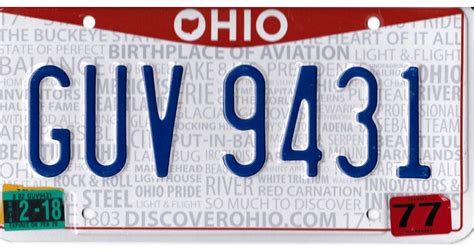 2018 Ohio License Plate Sticker - honestnew