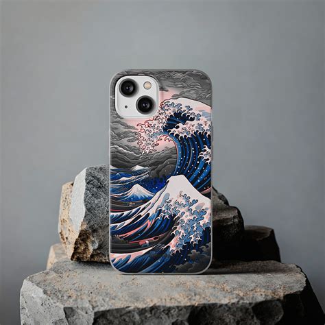 Japanese style wave art phone case by premium prints on Dribbble