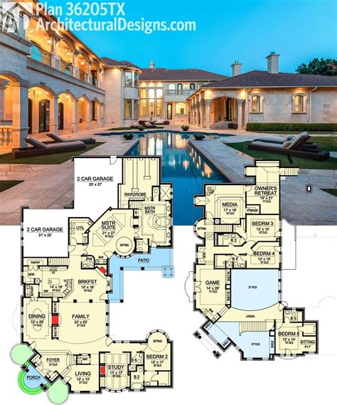 Architectural Designs Luxury House Plan 36205TX gives you this outdoor ...