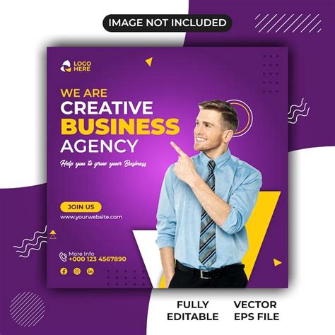 Premium Vector | We are creative business agency social media and ...