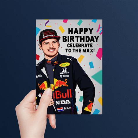 Max Verstappen Formula 1 Birthday Card - All Things Banter