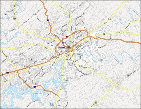 Map of Knoxville, Tennessee - GIS Geography