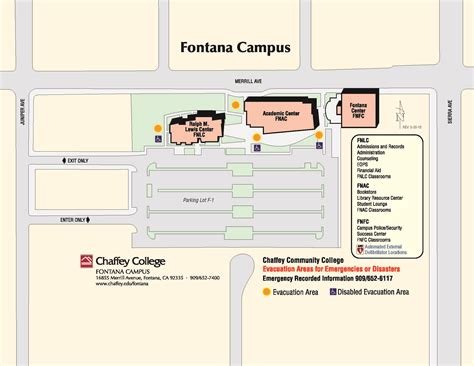 Emergency Evacuation Route | Maps | Chaffey College