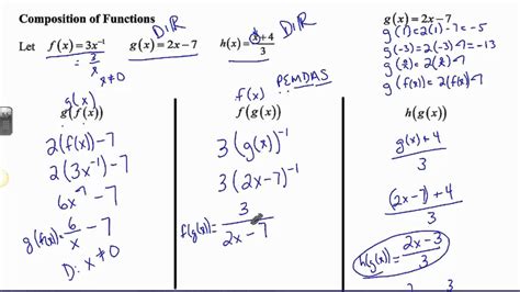 64 ALGEBRA 2 COMPOSITION OF FUNCTIONS - CompositionOF