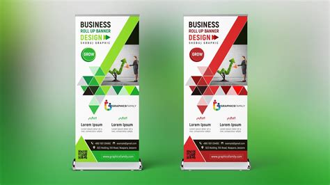 Modern Professional Business Roll Up Banner Design – GraphicsFamily