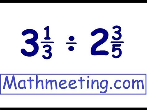 Dividing mixed numbers - YouTube