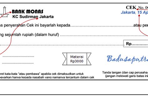 Contoh Cek Bank Indonesia Alamat Ugm - IMAGESEE