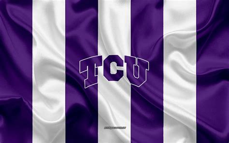 TCU Horned Frogs, American Football Team, Emblem, Silk Flag, Purple ...