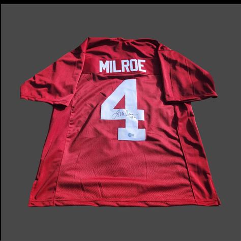 JALEN MILROE AUTOGRAPH SIGNED ALABAMA CRIMSON TIDE CUSTOM JERSEY Beckett Witness | eBay