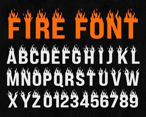 Fire Font SVG, Flame Font SVG, Flame Font for Cricut, Silhouette, Blaze Font, Flame Alphabet ...