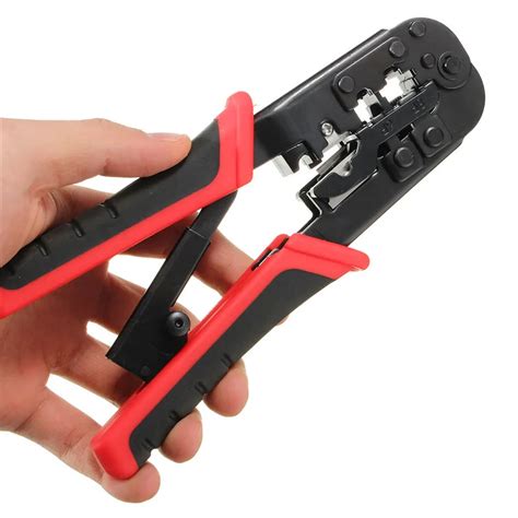 Drillpro 1PC Multifunctional Ethernet Network Cable Crimp Tool LAN Crimper Cutter Pliers Hand ...