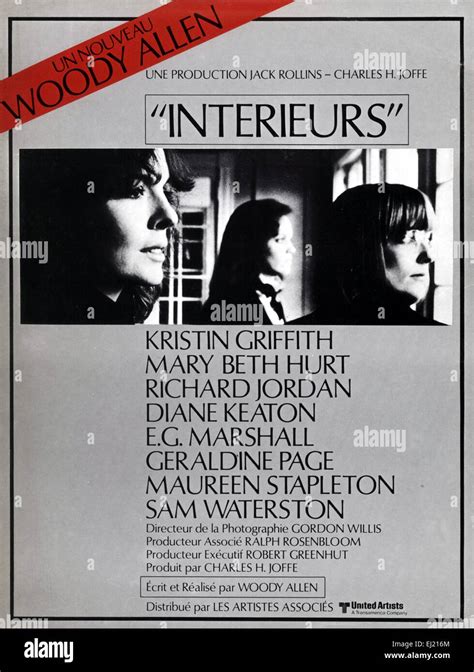 Interiors Year : 1978 USA Director : Woody Allen Movie poster (Fr Stock ...