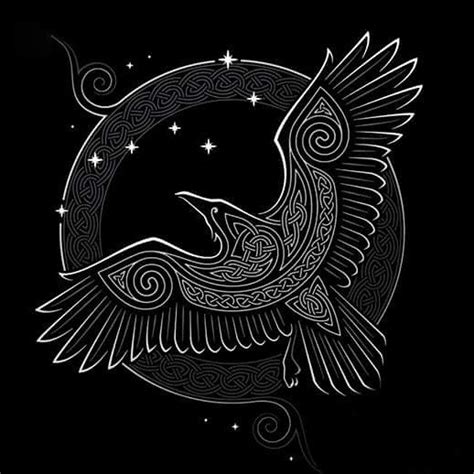 Pin by Úlfur Óðinsson on Norse/Germanic/Celtic | Raven art, Raven tattoo, Celtic art