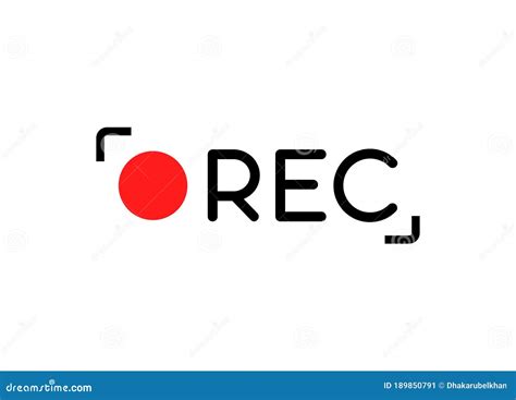 Recording Symbol Isolated on White Background, Record Icon Stock Vector ...