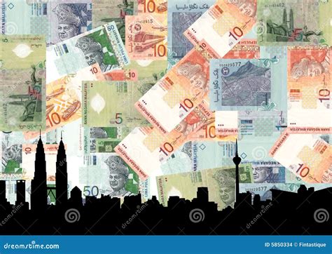 Kuala Lumpur with currency stock illustration. Illustration of asia ...