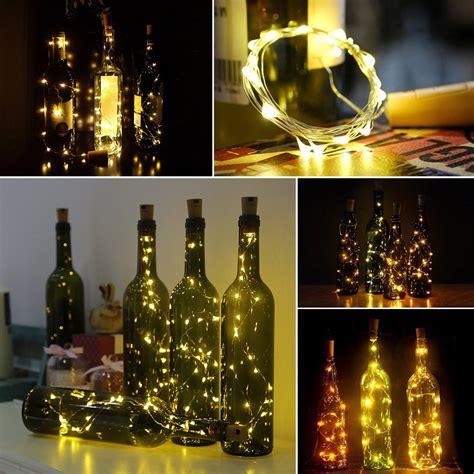 Botellas de vidrio con luces dentro Botellas de vidrio personalizadas, transparentes...