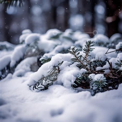 Beautiful Picture of Pine Tree Covered in Snow stock photo | Creative ...