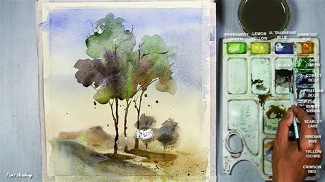 Watercolor Loose Style | Tree Painting step by step