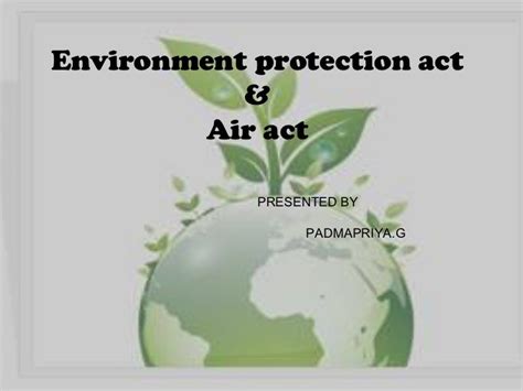 Environment protection act