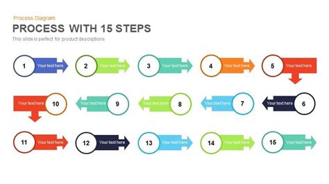 15 Steps Process Flow PowerPoint Template and Keynote Slide