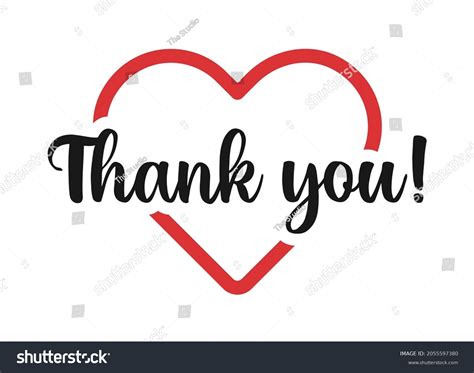 Thank You Handwritten Heart Symbol Vector Stock Vector (Royalty Free) 2055597380 | Shutterstock