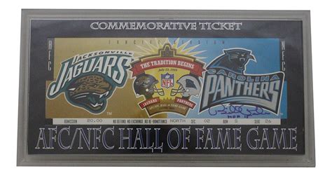 Bill Polian Autographed 1995 NFL Hall Of Fame Game Ticket Plaque BAS ...