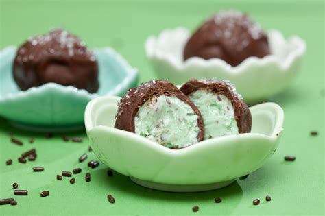 Mint Chocolate Ice Cream Bon Bons - Chew Out Loud