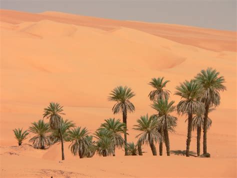 Oasis and lakes of Ubari (Oubari) in Fezzan region of Sahara desert ...