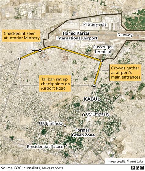 Afghanistan: Danger lies on Kabul's airport road to freedom - BBC News