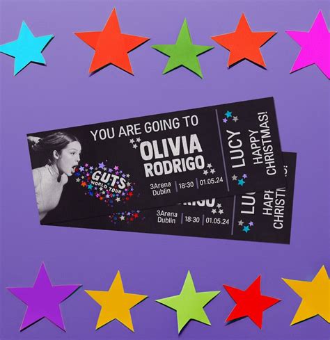 Olivia Rodrigo Guts Tour Gift Ticket CUSTOMIZE DIGITAL - Etsy UK